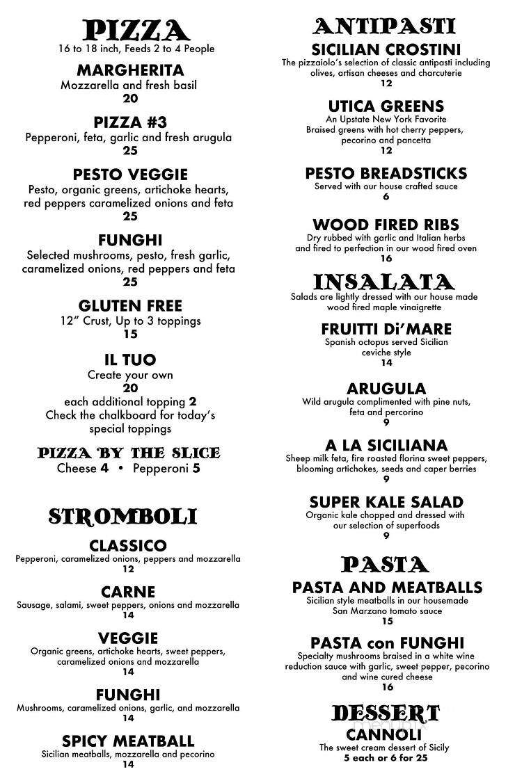 al Forno Ferruzza - Rhododendron, OR menu_pic