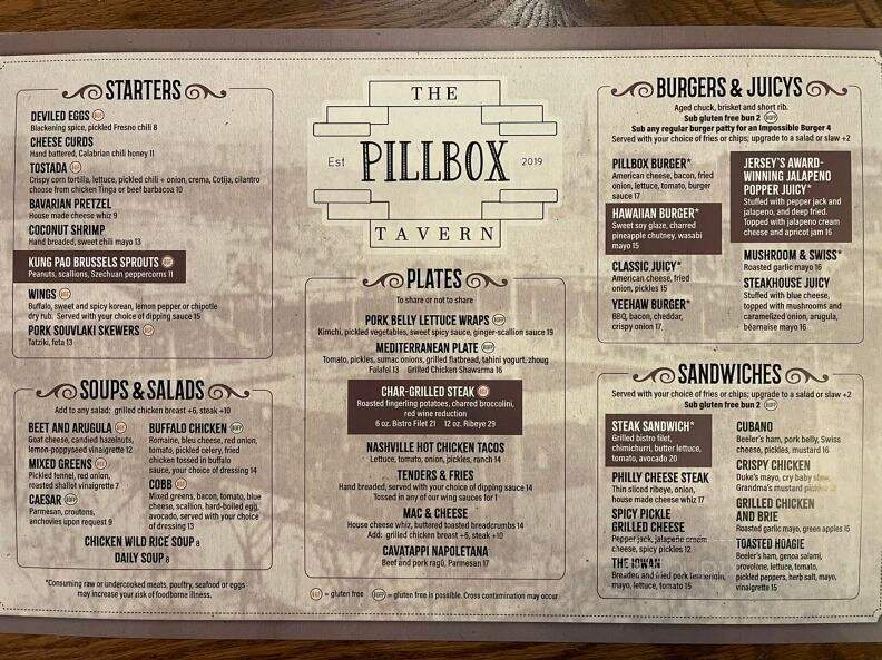 Pillbox Tavern - Saint Paul, MN menu_pic
