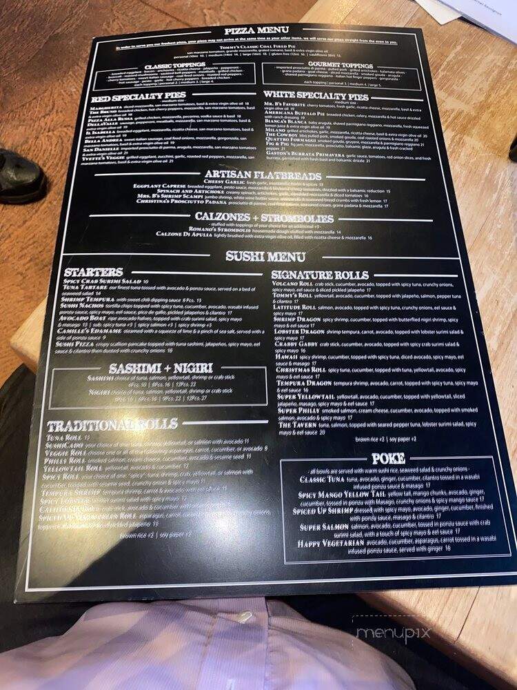 Tommy's Tavern + Tap - Bridgewater Township, NJ menu_pic