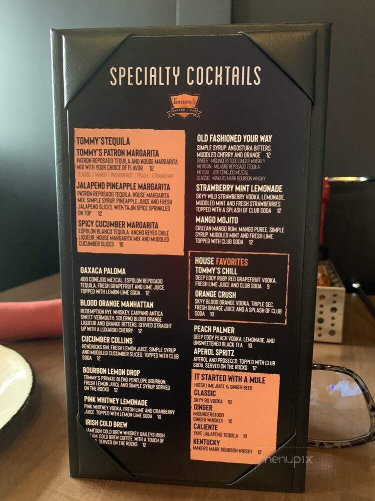 Tommy's Tavern + Tap - Bridgewater Township, NJ menu_pic