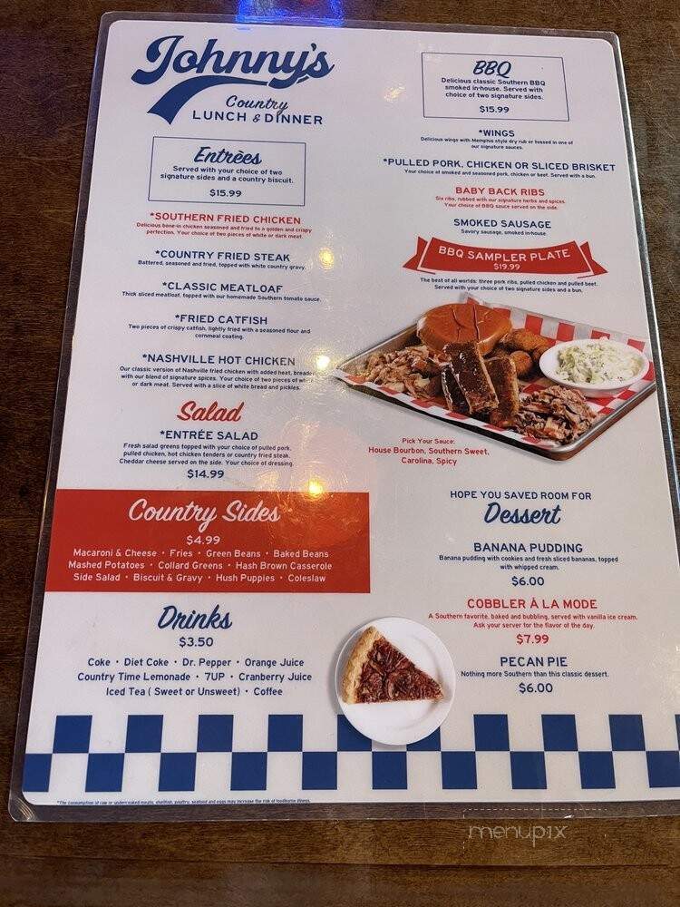 Johnny Cash's Bar & BBQ - Nashville, TN menu_pic