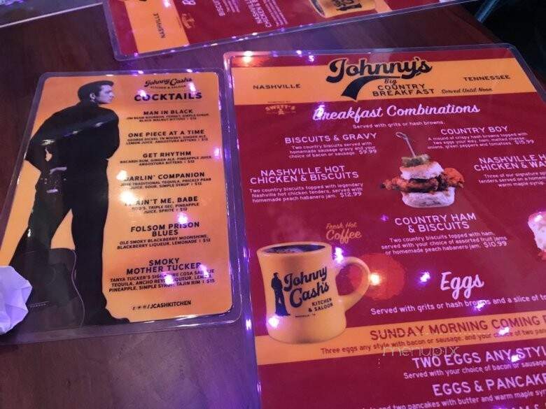 Johnny Cash's Bar & BBQ - Nashville, TN menu_pic