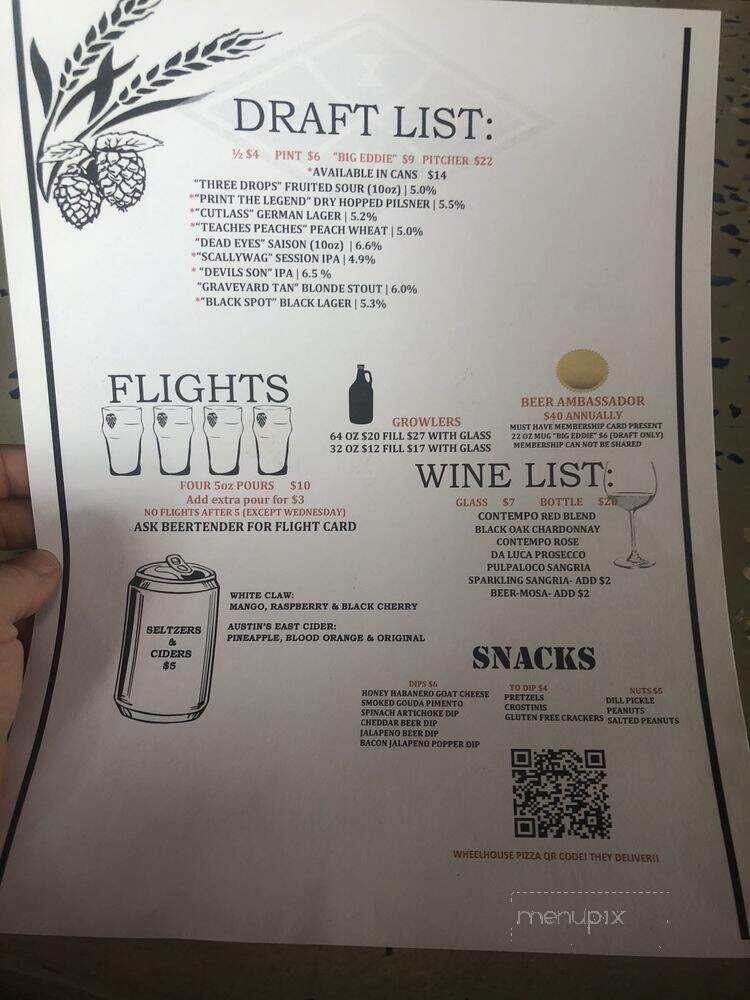 Edward Teach Brewing - Wilmington, NC menu_pic