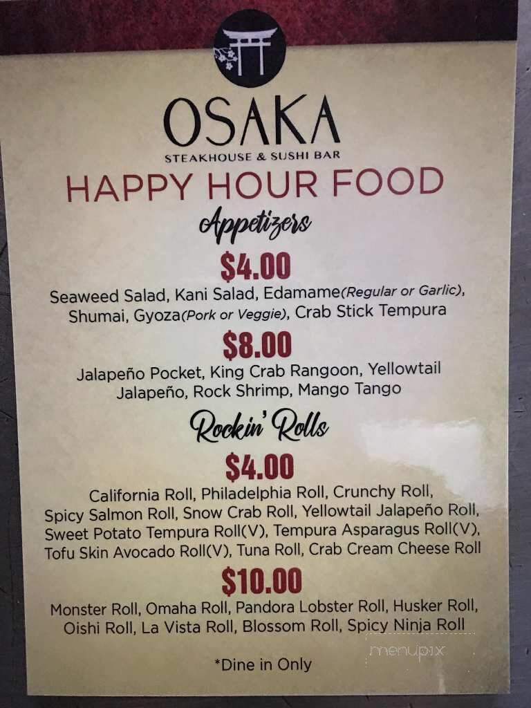 Osaka Steakhouse & Sushi Bar - La Vista, NE