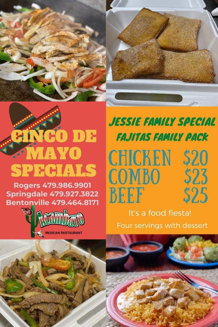 Acambaro Mexican Restaurant - Rogers, AR menu_pic