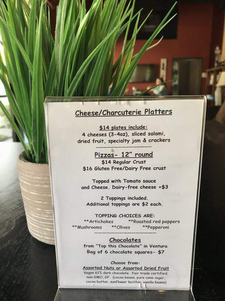 Four Brix Winery & Tasting Room - Ventura, CA menu_pic