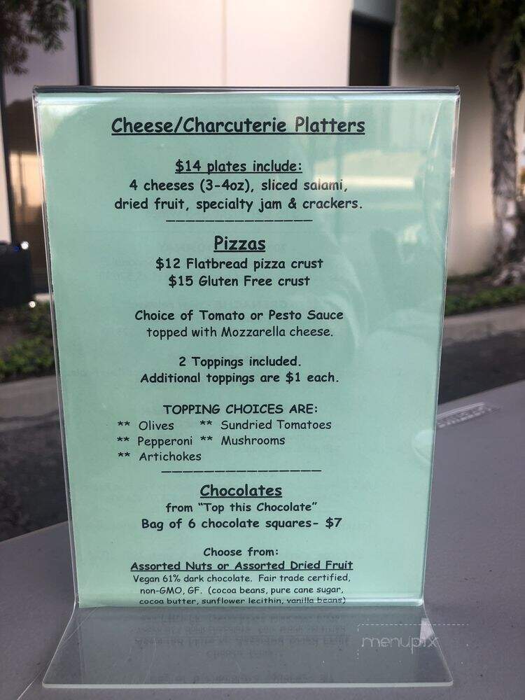 Four Brix Winery & Tasting Room - Ventura, CA menu_pic