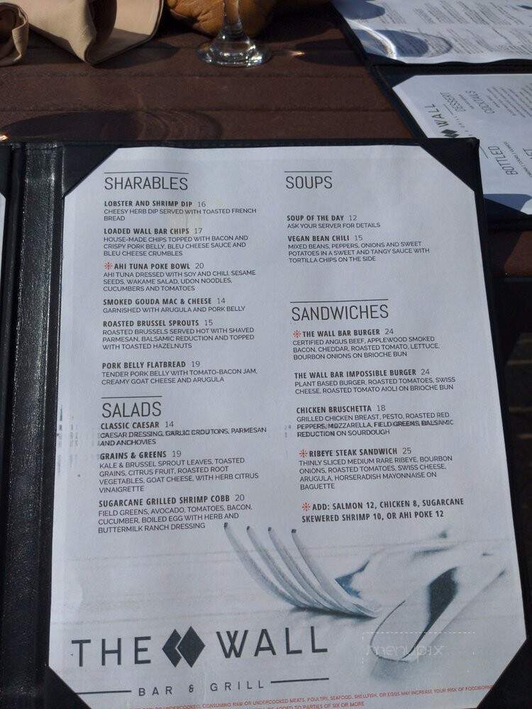 Off the Wall Bar - Kirkwood, CA menu_pic