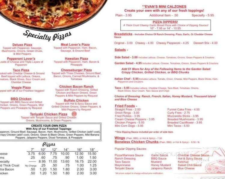 Angelo's Pizza Co - Carey, OH menu_pic