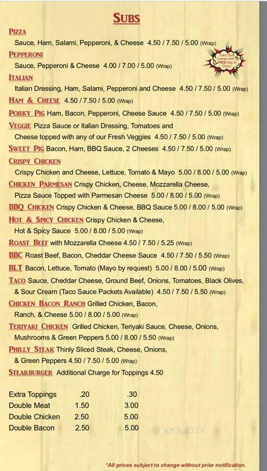 Angelo's Pizza Co - Carey, OH menu_pic