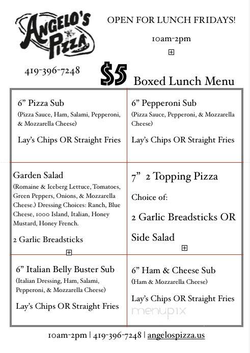 Angelo's Pizza Co - Carey, OH menu_pic