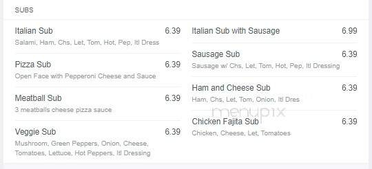 Tammy's Pizza - Grove City, OH menu_pic
