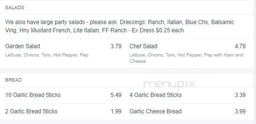 Tammy's Pizza - Grove City, OH menu_pic