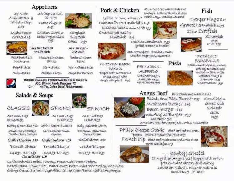 Lake House Restaraunt - Brazil, IN menu_pic