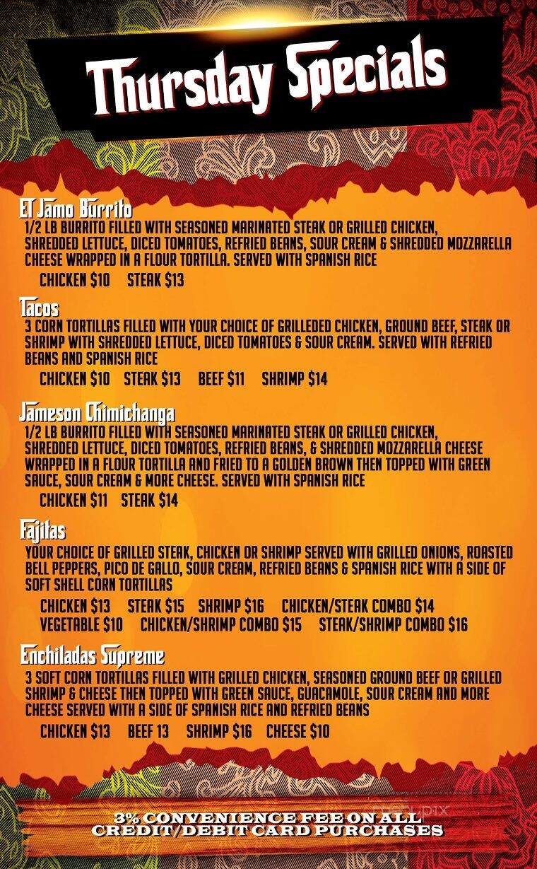 Jameson's Pub - Frankfort, IL menu_pic