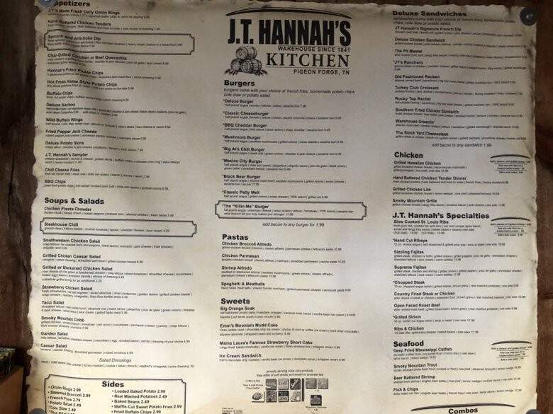 J.T. Hannah's Kitchen - Pigeon Forge, TN