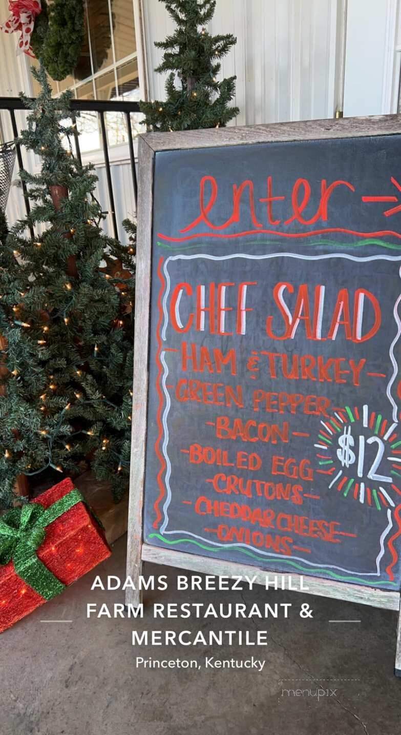 Adams Breezy Hill Farm - Princeton, KY menu_pic