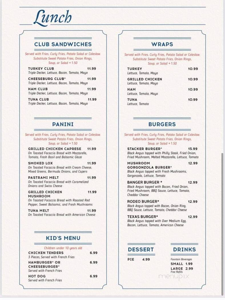 New Hartford Diner - New Hartford, CT menu_pic