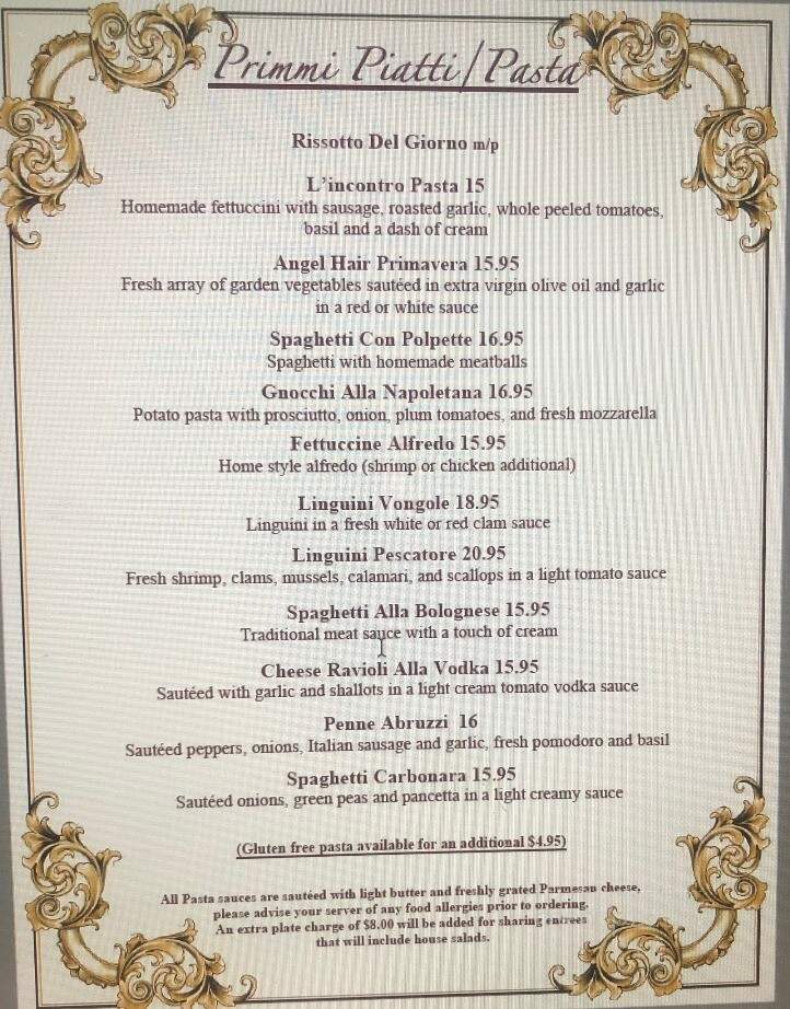 Lincontro Italian Restaurant - Lake Wales, FL menu_pic