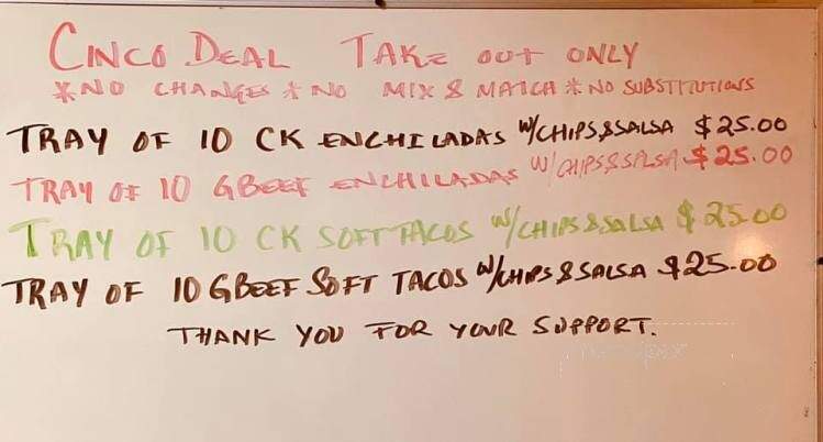 Carmelita's Mexican Restaurant - New Port Richey, FL menu_pic