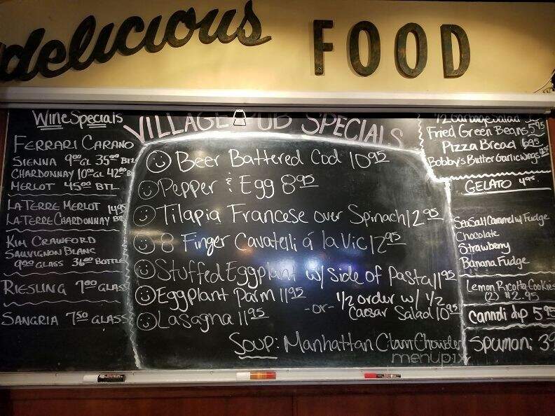 Village Pub - North Riverside, IL menu_pic