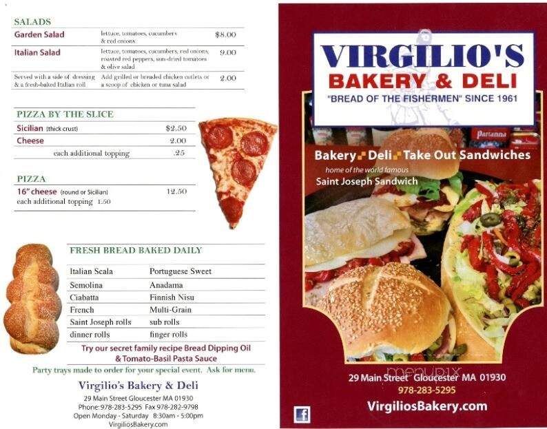 Virgilio's Italian Bakery - Gloucester, MA menu_pic
