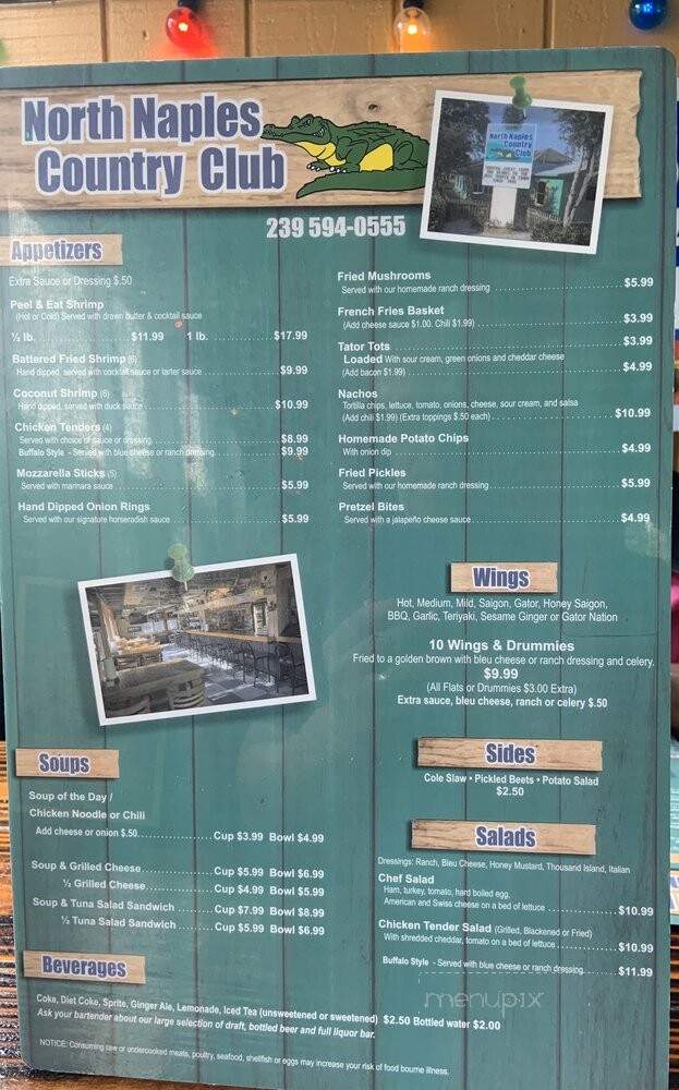 North Naples Country Club - Naples, FL menu_pic