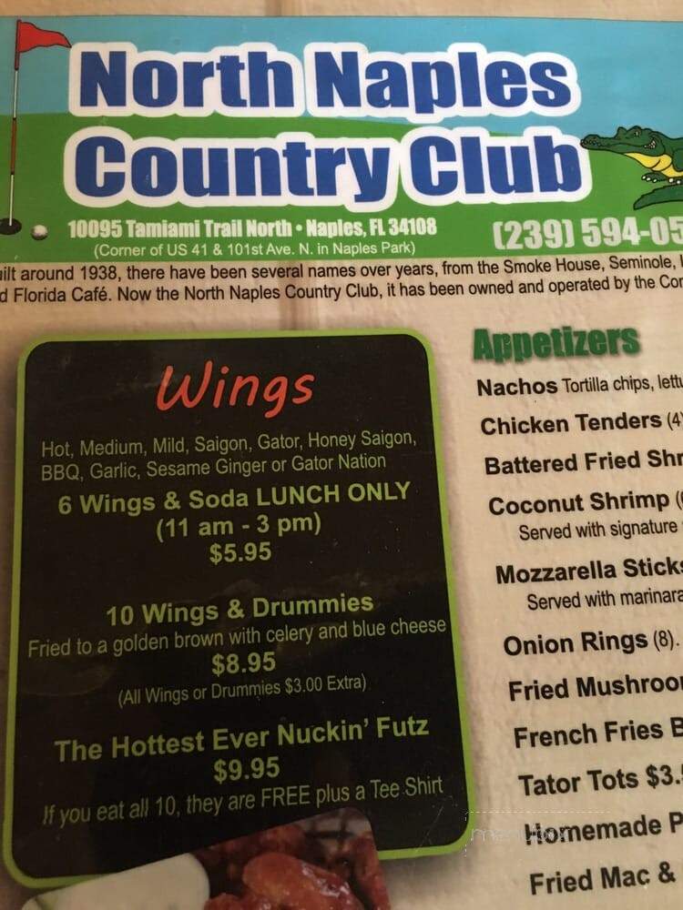 North Naples Country Club - Naples, FL menu_pic