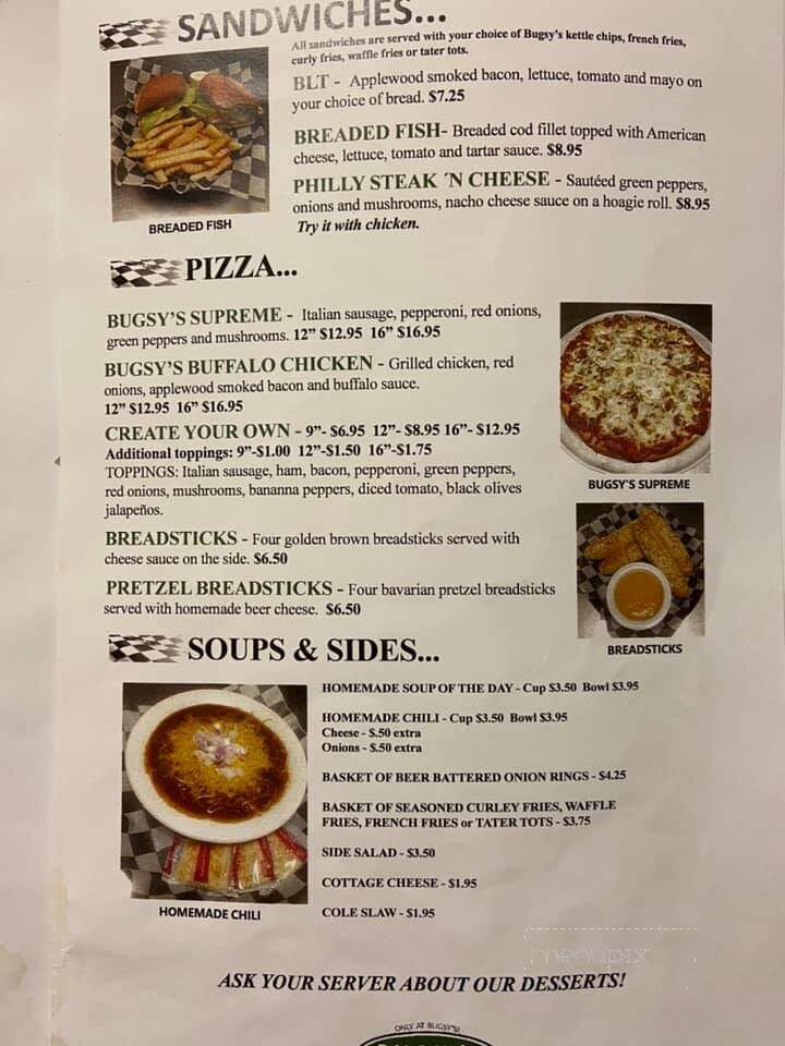 Bugsy's Sports Grill - Indianapolis, IN menu_pic
