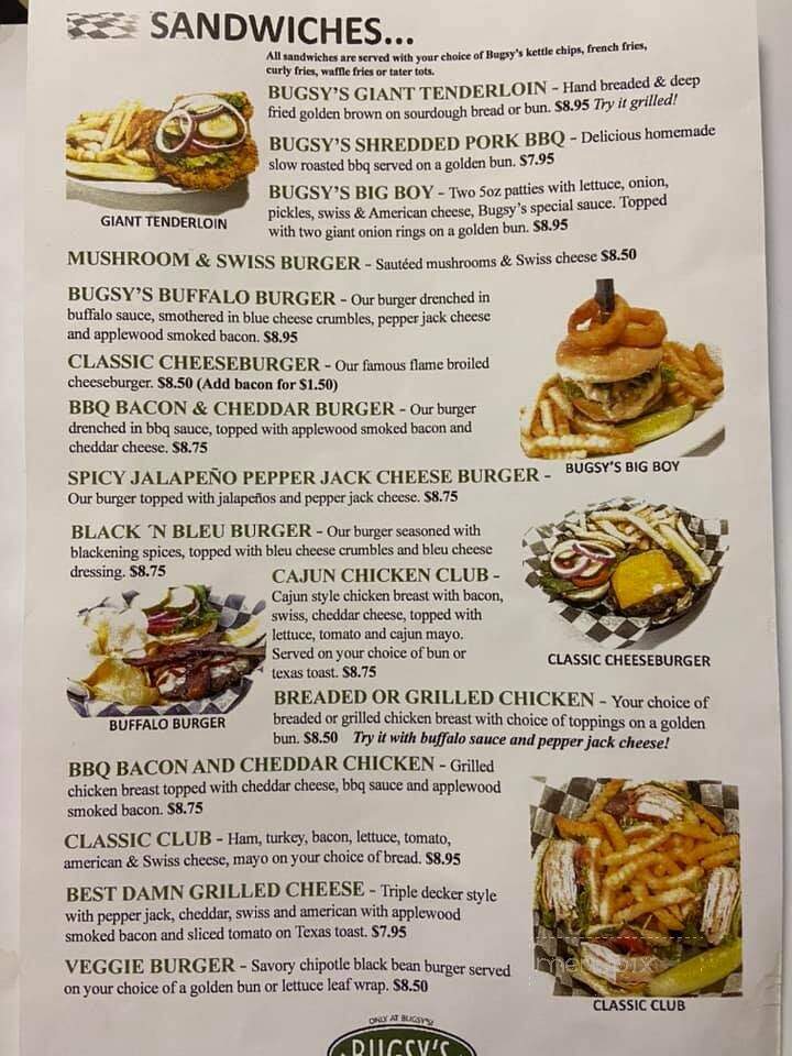 Bugsy's Sports Grill - Indianapolis, IN menu_pic