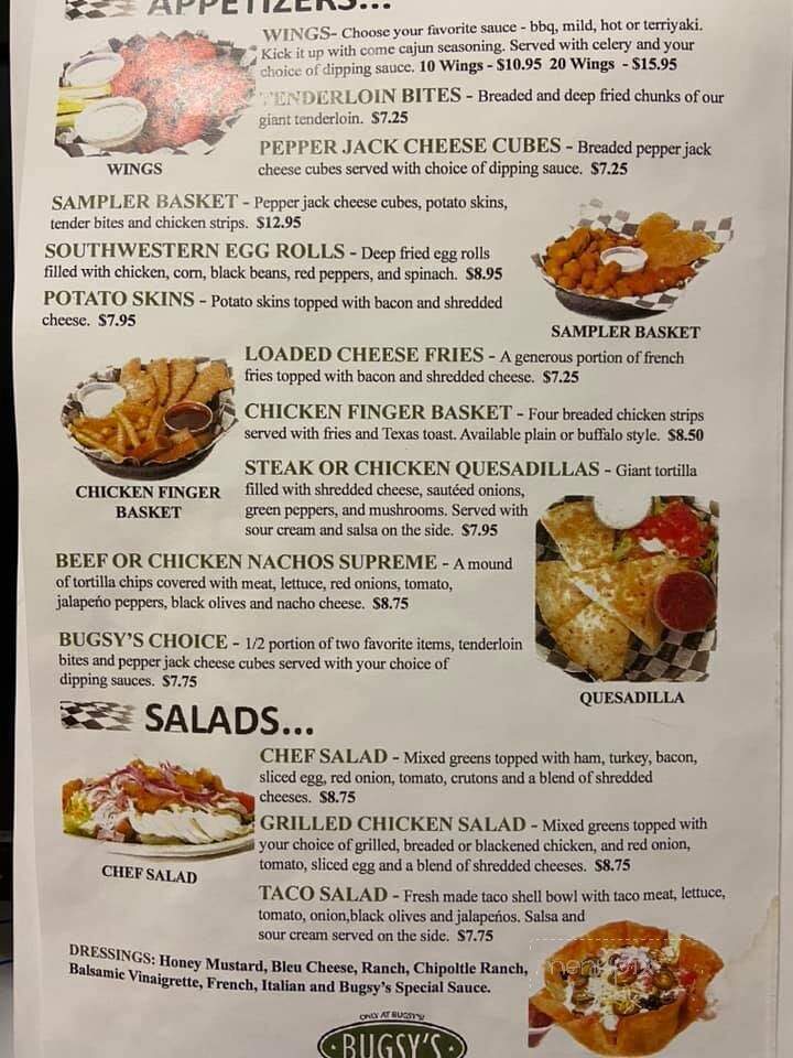 Bugsy's Sports Grill - Indianapolis, IN menu_pic
