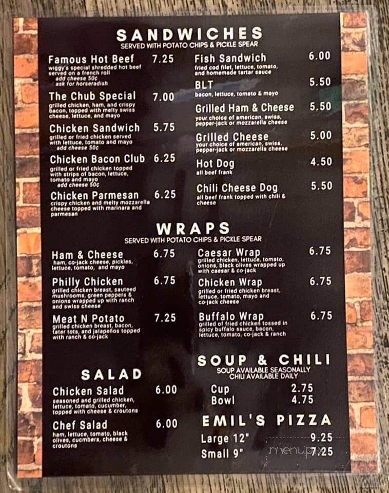Wiggies Saloon - Janesville, WI menu_pic