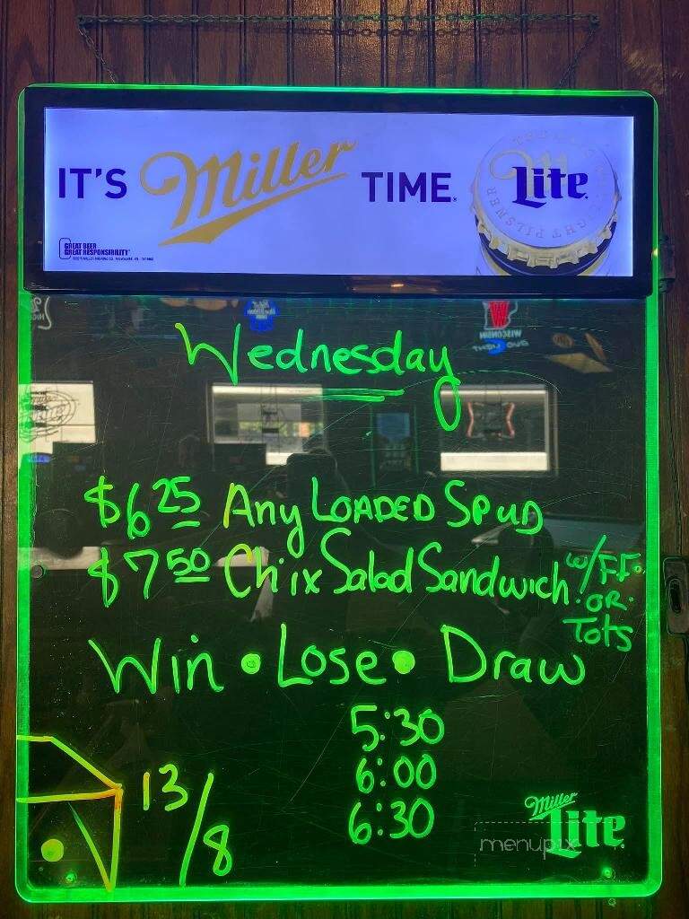 Wiggies Saloon - Janesville, WI menu_pic