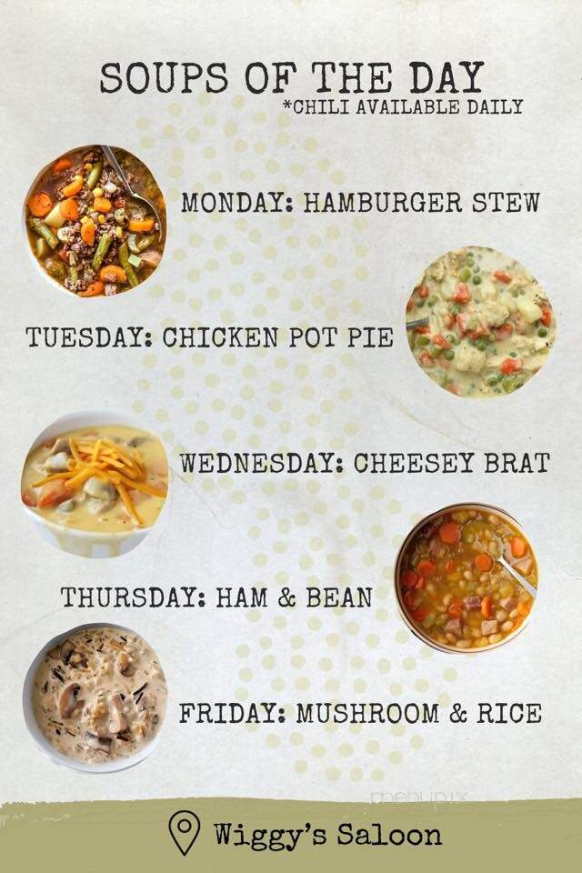 Wiggies Saloon - Janesville, WI menu_pic