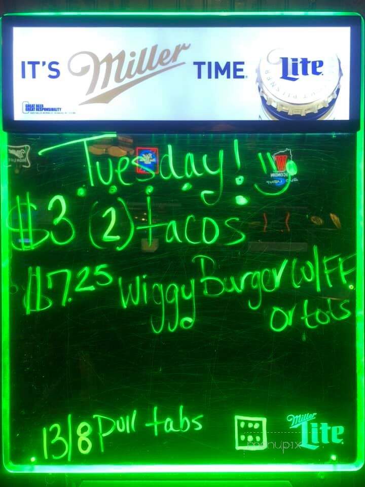 Wiggies Saloon - Janesville, WI menu_pic