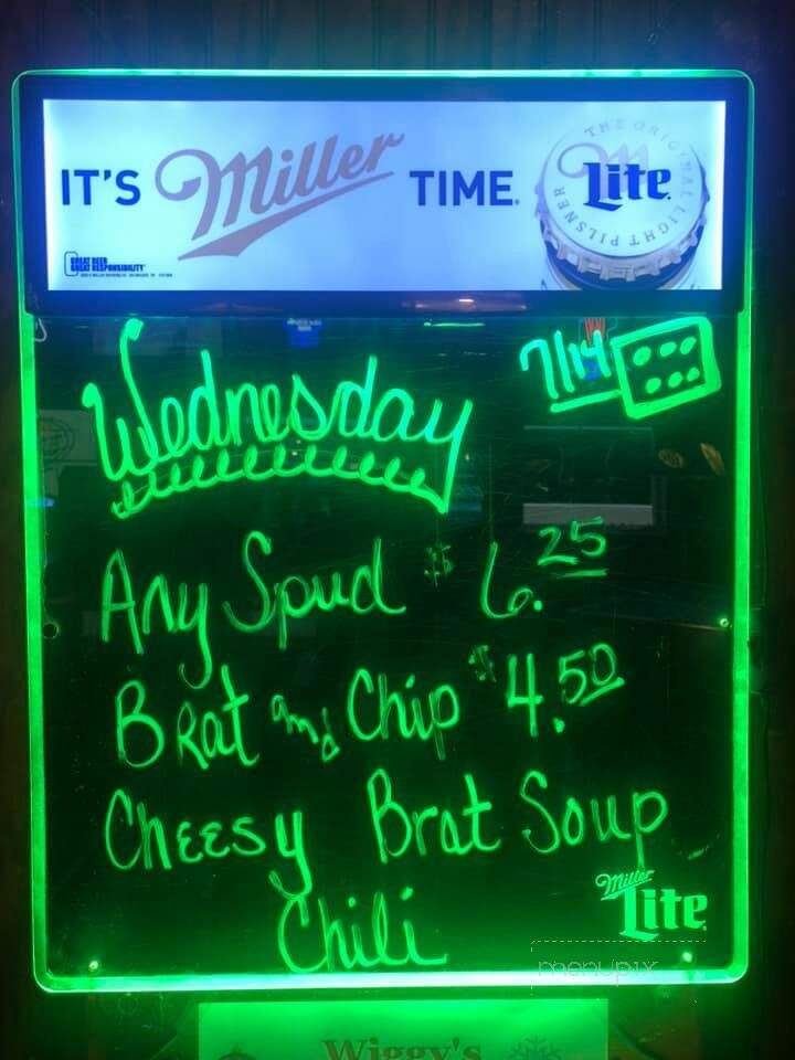 Wiggies Saloon - Janesville, WI menu_pic
