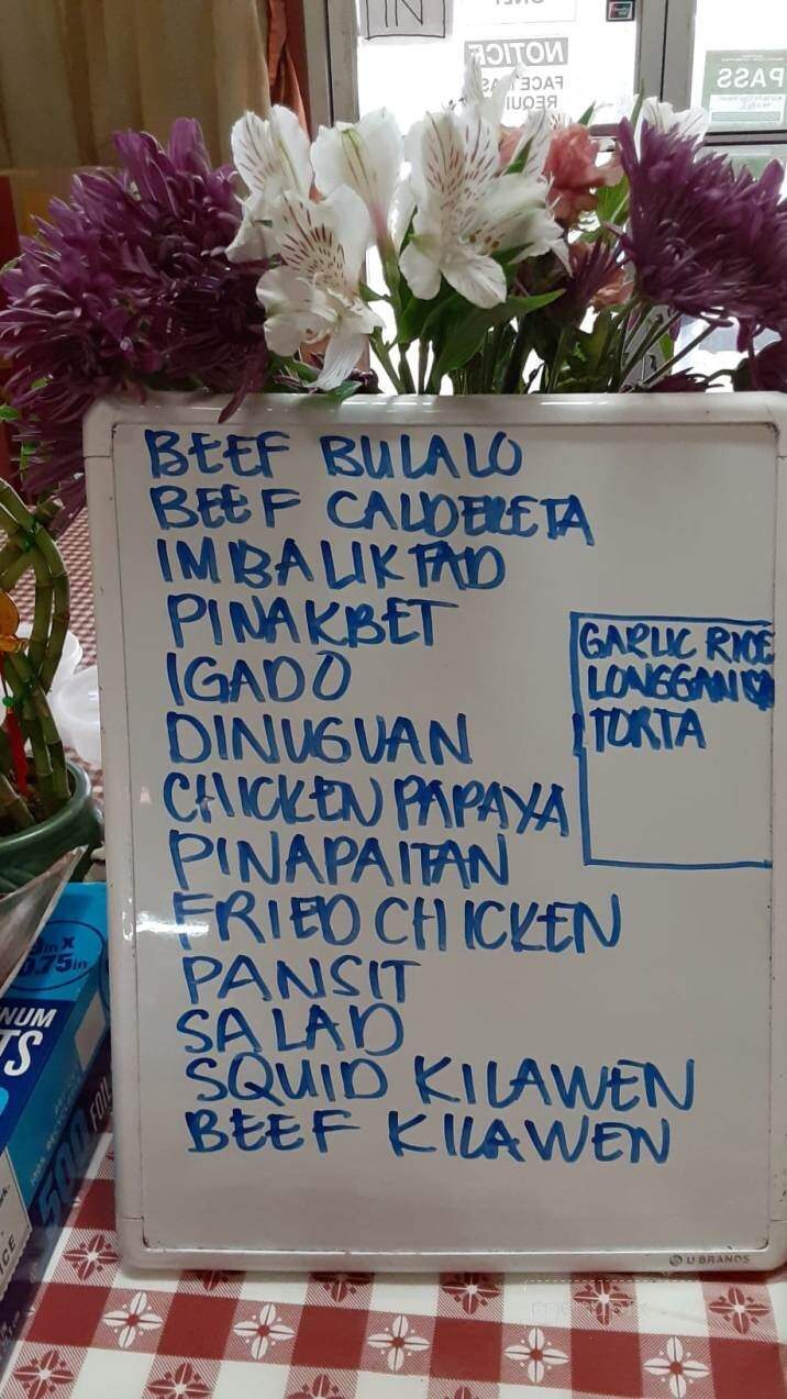 M & N Filipino Restaurant - Honolulu, HI menu_pic