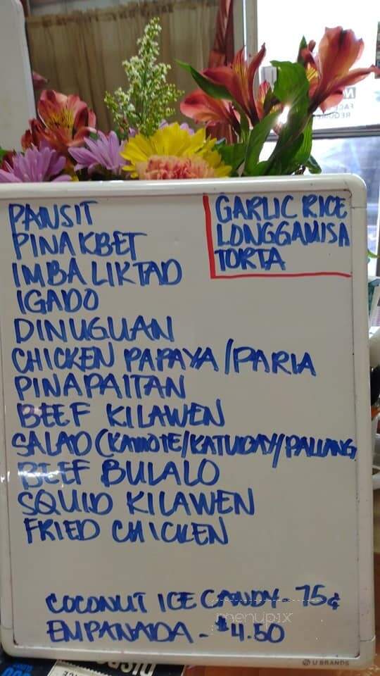 M & N Filipino Restaurant - Honolulu, HI menu_pic