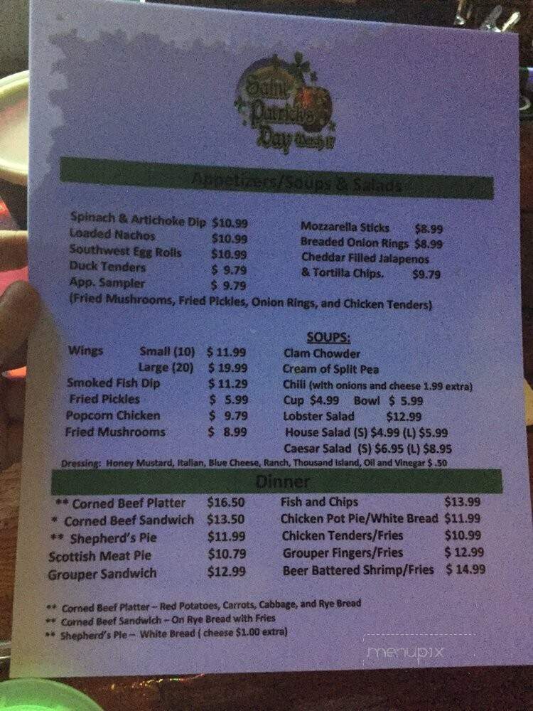 Ye Olde Falcon Pub - Davie, FL menu_pic
