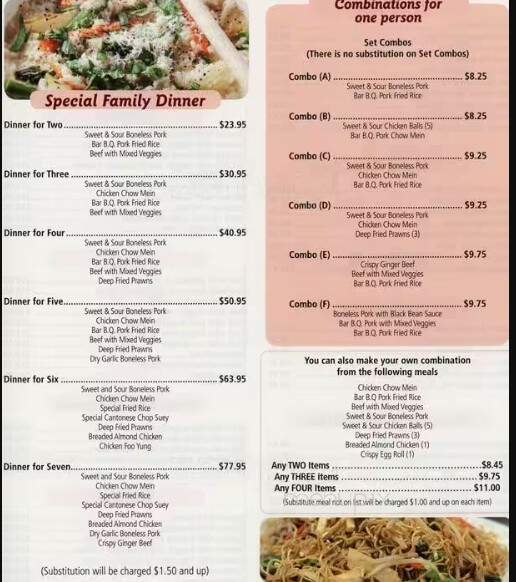 Enjoy Garden Restaurant - Pitt Meadows, BC menu_pic