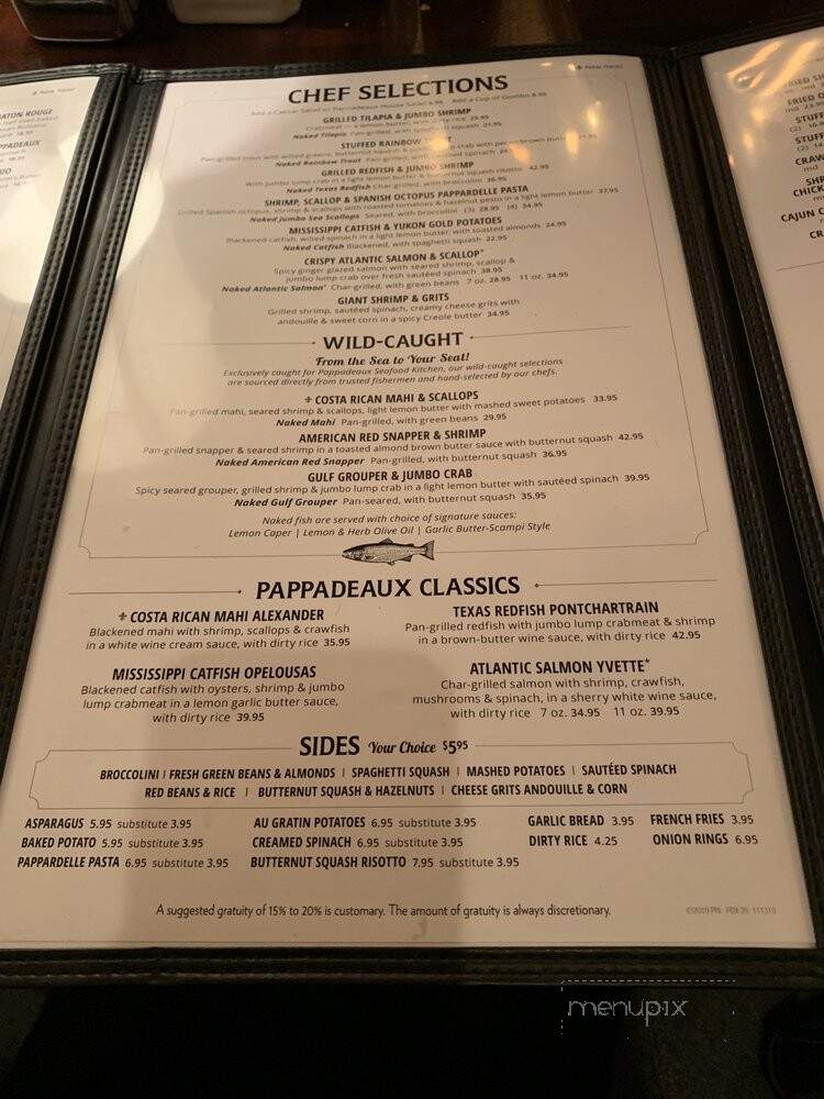 Pappadeaux Seafood Kitchen - Westmont, IL menu_pic