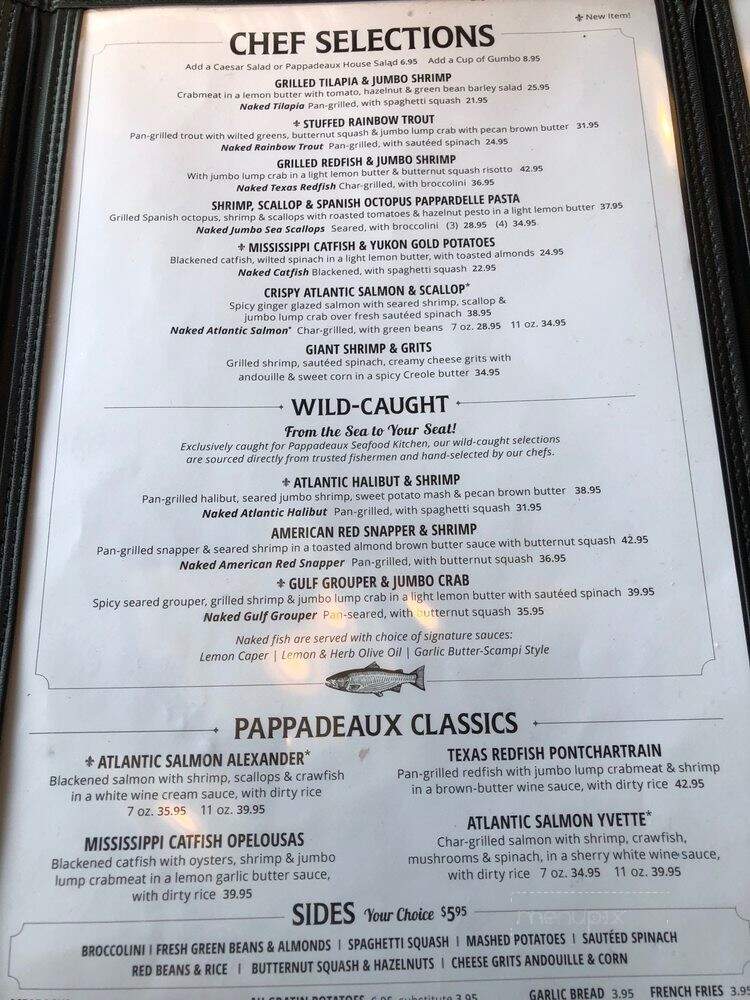 Pappadeaux Seafood Kitchen - Westmont, IL menu_pic
