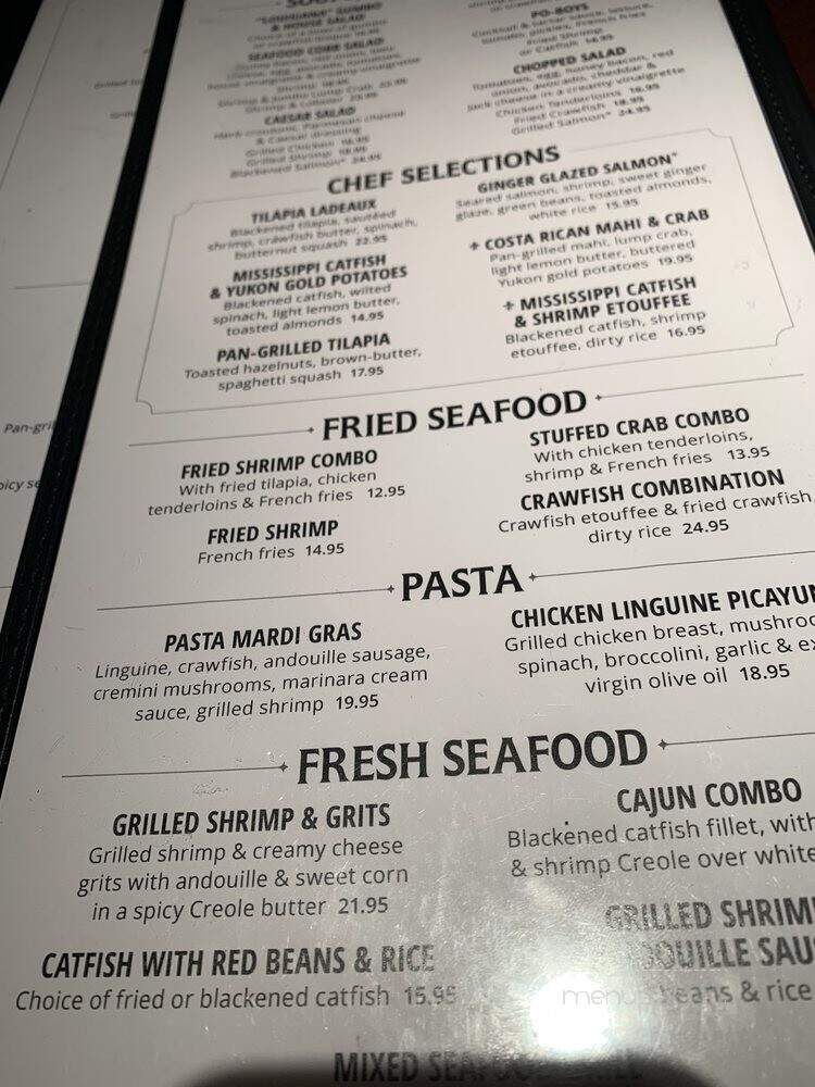 Pappadeaux Seafood Kitchen - Westmont, IL menu_pic