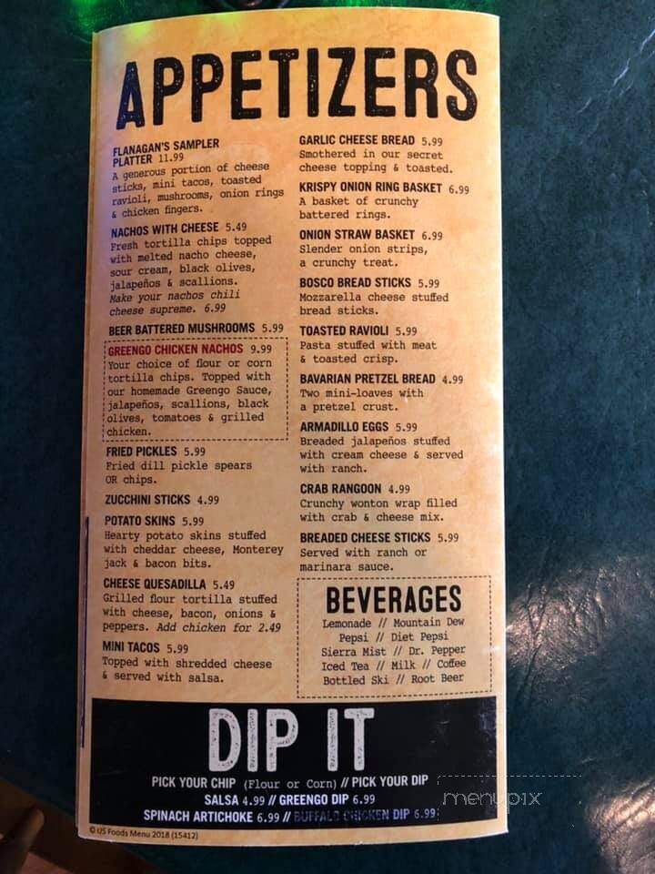 EL Flanagan's Sports-Spirits - Highland, IL menu_pic