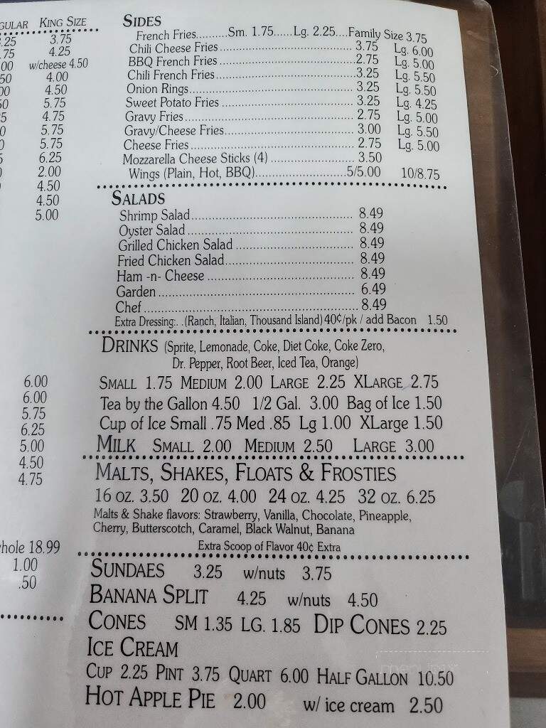 Glynn's Drive Inn - Bogalusa, LA menu_pic