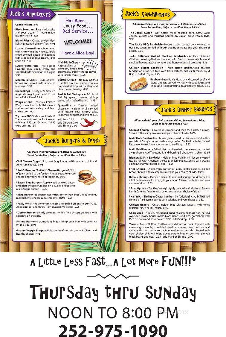 Backwater Jack's - Washington, NC menu_pic