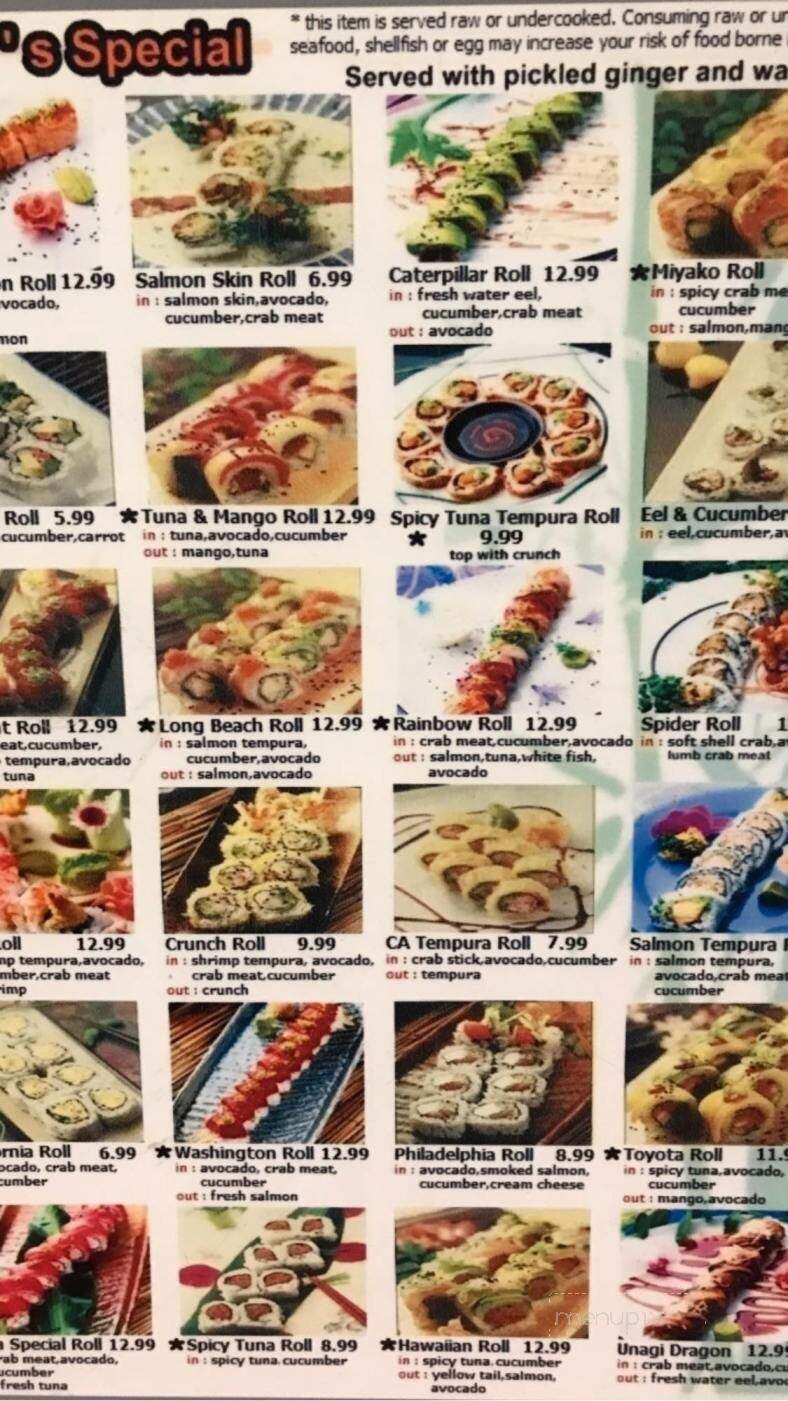 Wasabi Cafe - Concord, NC menu_pic