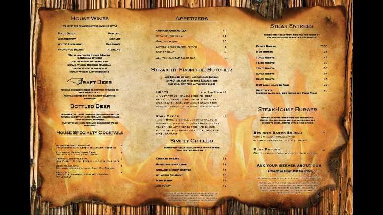 Ribeyes Steakhouse of Clinton - Clinton, NC menu_pic