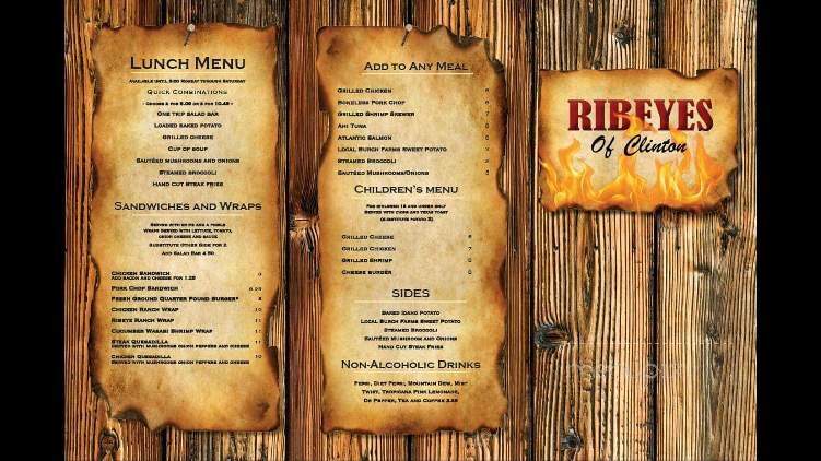 Ribeyes Steakhouse of Clinton - Clinton, NC menu_pic