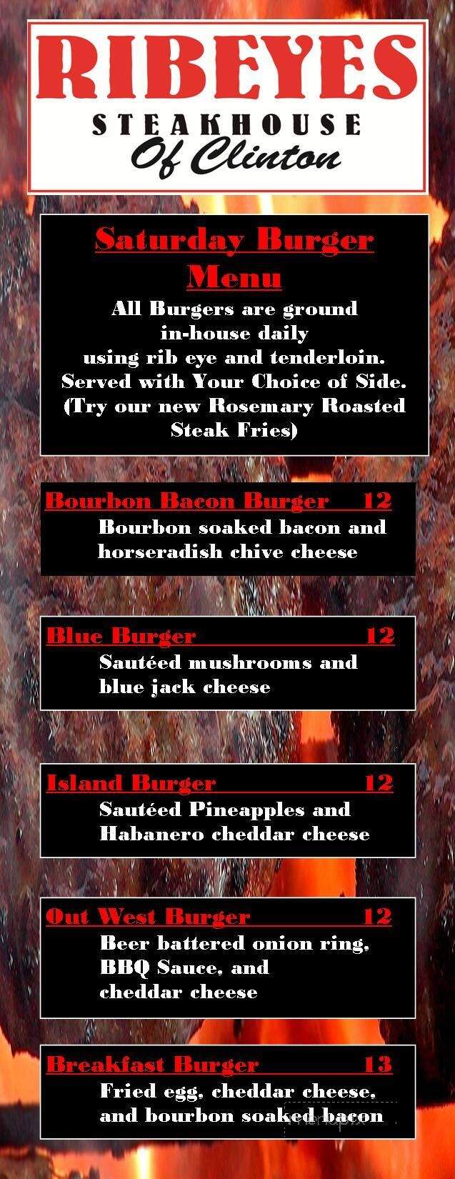 Ribeyes Steakhouse of Clinton - Clinton, NC menu_pic